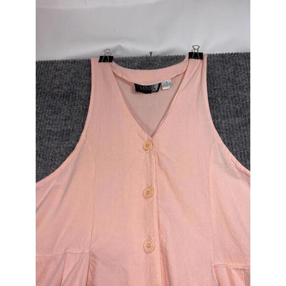 Vtg 80s Pinot Noir Women's Dress Sz S Peachy 100% Cotton Cottage Core Trad Wife - Picture 4 of 9